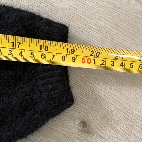 BANANA REPUBLIC balloon sleeves Wool Alpaca Blend Black Mock Neck Sweater XS - Picture 11 of 12